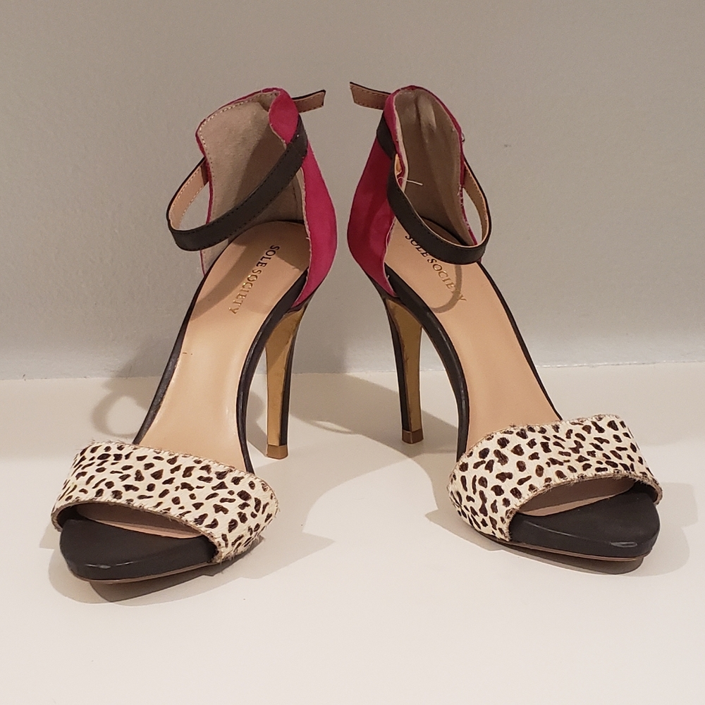 Sole Society Strappy Stiletto Heels, Size 8